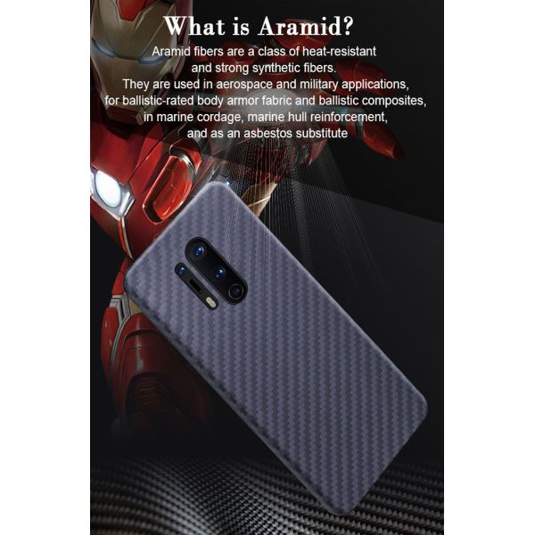 Утончите и осветите реальный случай телефона волокна Арамид для одного плюс 8 Про