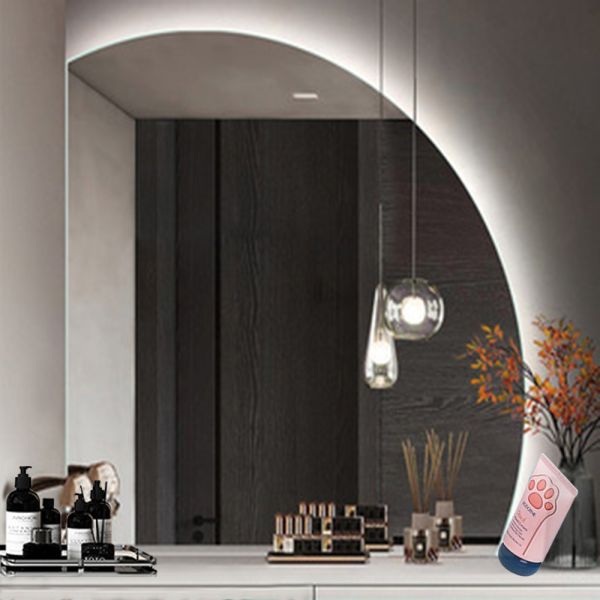 Душ Смарт стеклянный стена полное освещение до декора портативный декоративный для ванной зеркало