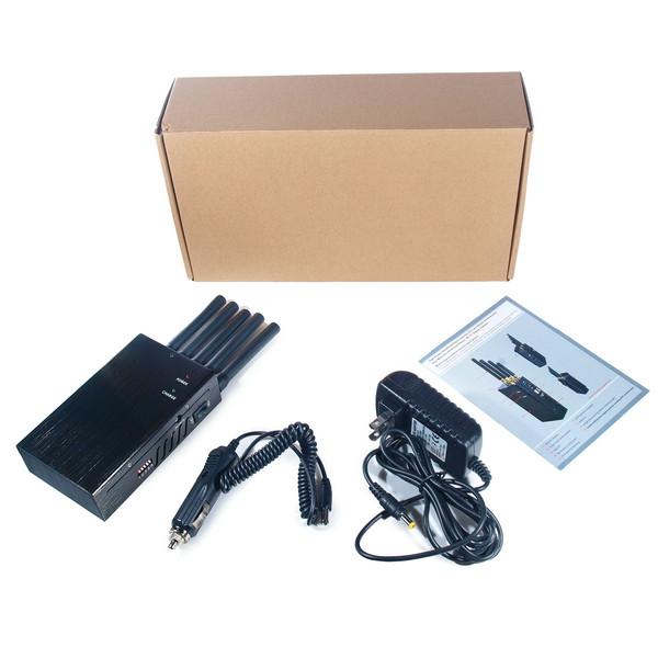 5 Antenna Portable High Power Handheld Cell Phone GSM CDMA DCS PHS 3G 4G LTE WiMax Signal Jammer Blocker W/ 20M Radius