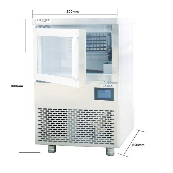 Water Cooling Ice Maker Machine with LED Blue Light for bakery