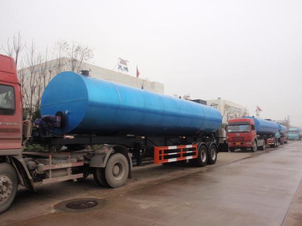 Oval Type Bitumen Tanker Semitrailer Durable Bitumen Carrier Tankers