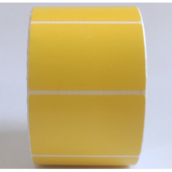 Custom Yellow Thermal Barcode Paper Roll Adhesive Sticker 58mm