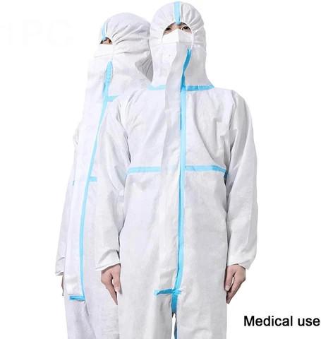 Flexible  Black Disposable Surgeon Gown , Chemical Protective Coverall  SMS Fabric