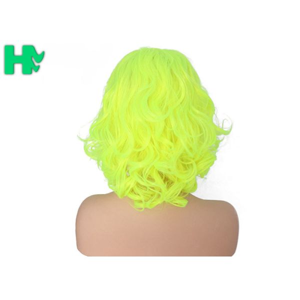 Graceful Green Curly Famale Colonial Costume Wig 12 Inch HT Fiber Material