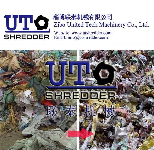 high efficency double shaft shredder - plastic jumbo bag shredder, plastic bag, package bag shredder / crusher