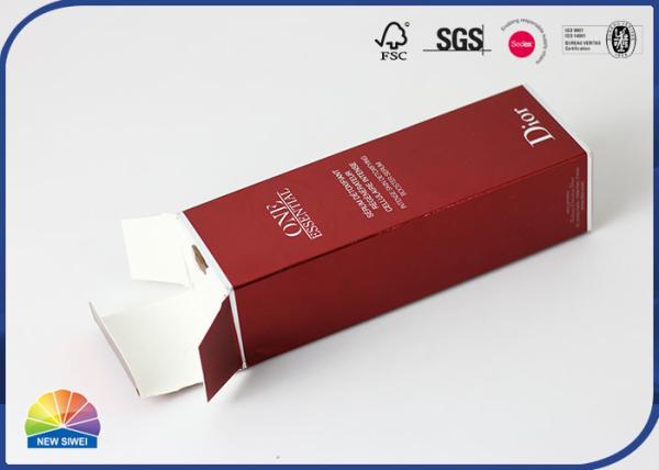 Caixa de papelão dobrável com logotipo em relevo Embalagem de produtos para cuidados com a pele