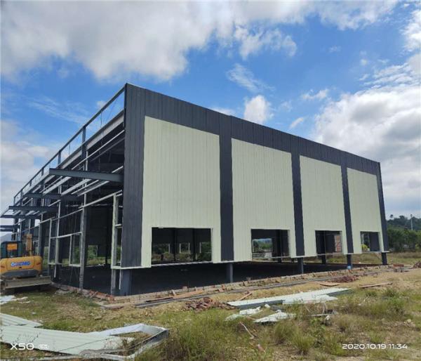Construções de aço pré-fabricadas da oficina da isolação das lãs de vidro