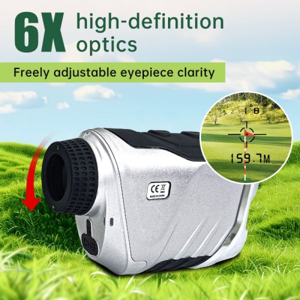 Golf Rangefinder перезаряжаемый дистанционный счетчик с переключателем наклона флаг блокировка вибрации и непрерывное сканирование для охоты