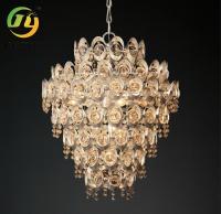 Candelabro de cobre puro do hotel de Crystal Chandelier Living Room Bedroom do vintage