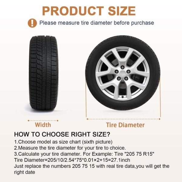 17 Inch Spare Tire Cover PVC Leather Waterproofs Dust-Proof Universal Spare Wheel Tire Cover Fit for Jeep,Trailer,