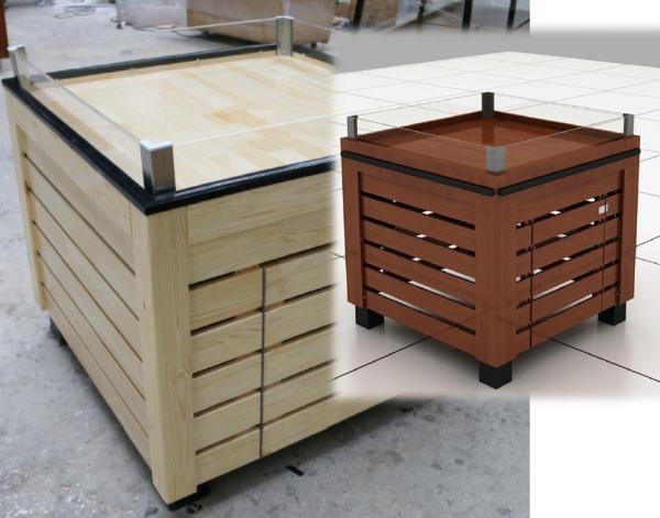 supermarket wooden produce bin with door,wood produce bin,wood fruit bin with door,wooden vegetables bin with storage
