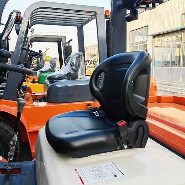 5000kg 4 Wheel Counterbalance Forklift Orange Counter Balance Fork Truck