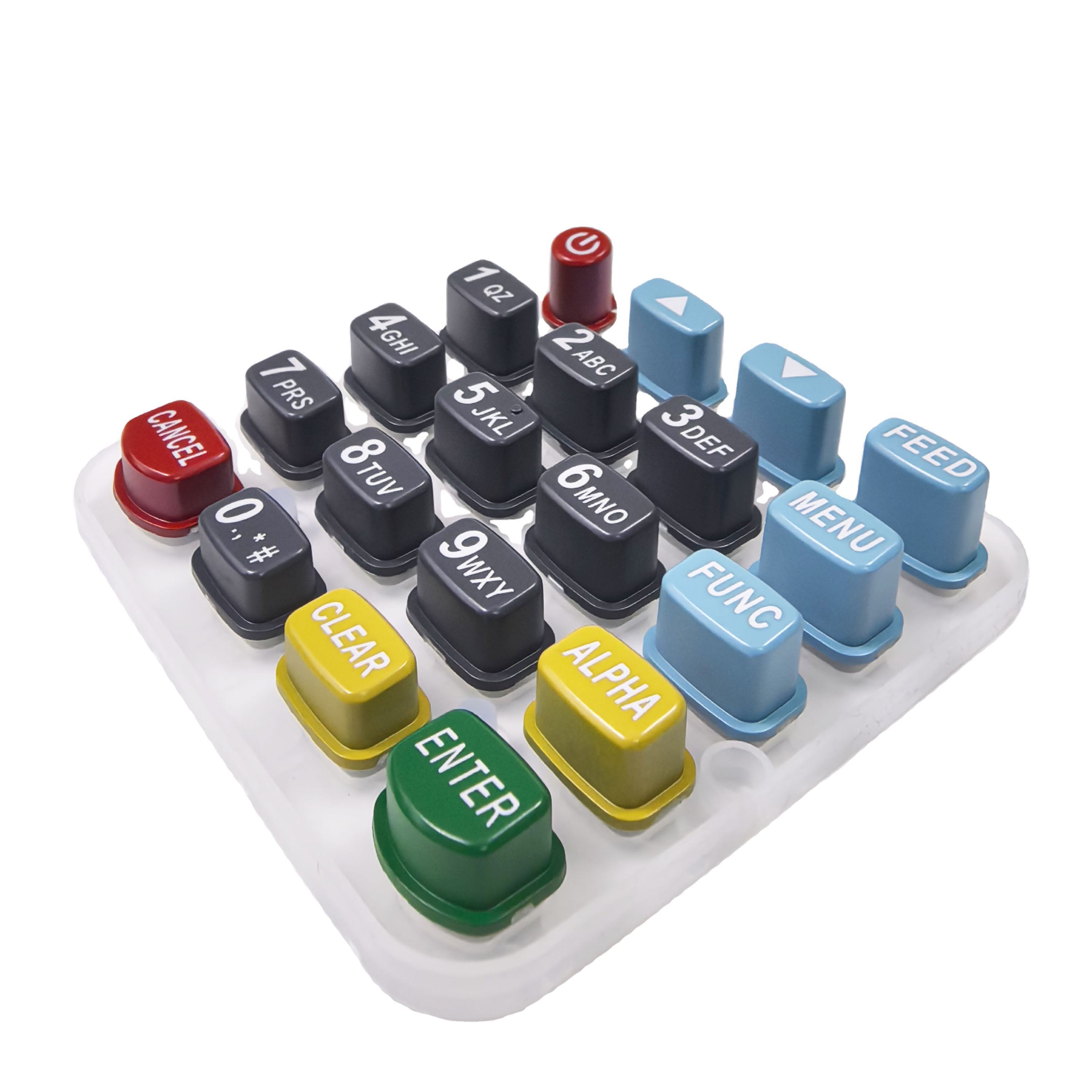 Custom Backlit Conductive Silicone Rubber Keypad Carbon Pill Switch Panel for Industrial Control Equipment