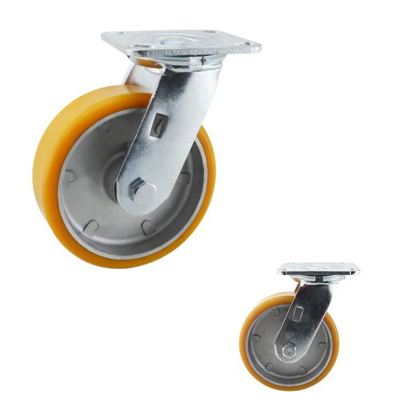 Flexible Turn 6 Inch Swivel Aluminium Core Heavy Duty Casters