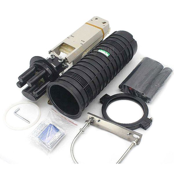 Horizontal 144 Cores Fiber Optic Splice Closure Inline Type 4 In 4 Out