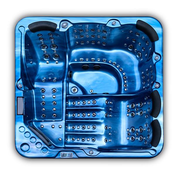 6 Person Acrylic Freestanding Massage Hot Tub Outdoor Whirlpool Spa Bathtub With 3 Seats & 3 Loungers