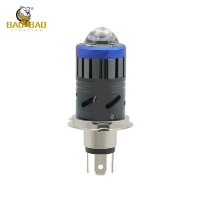 H4 Metal Lens Bike Headlight Lamp White Yellow 80V LED Light