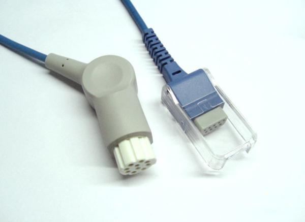 2.4M Grey Wire Spo2 Extension Cable Round 10 Pin to DB9 Connector