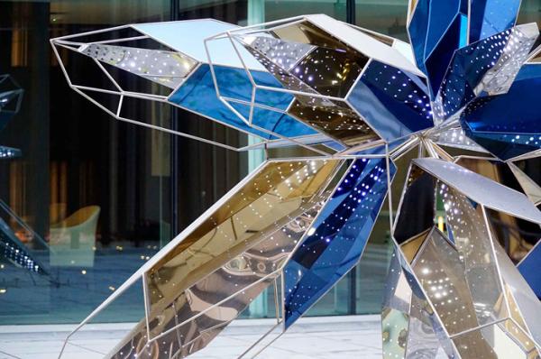 Hotel Pool Decorative Metal Sculpture Contemporary Modern Art Outdoor Sculpture