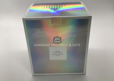 Small Folding Cardboard Gift Boxes , Foil Holographic Gift Box Advertising Paper Packaging