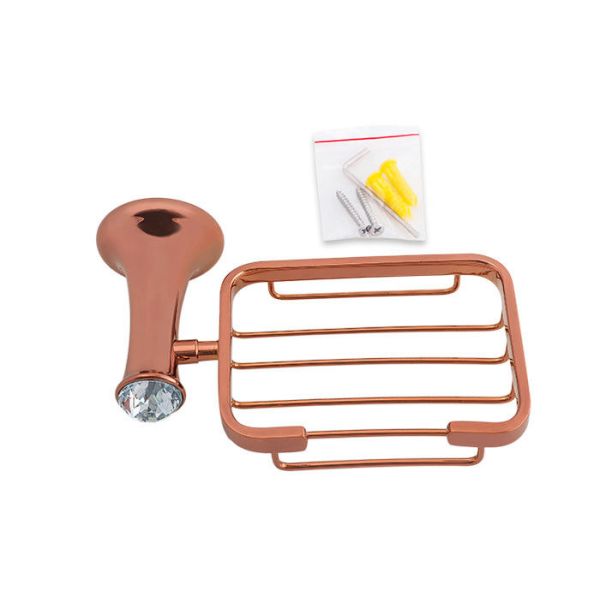 Пластина Розовое золото аксессуар ванной мыло блюдо Цинк сплав и кристалл