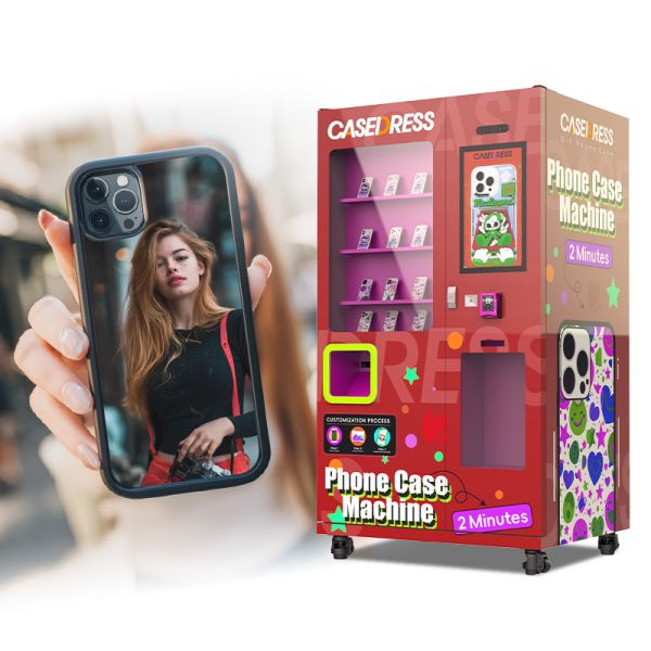 Self Service Vending Kiosk Designed For On Demand Personalized Phone Case Printing User Friendly Design