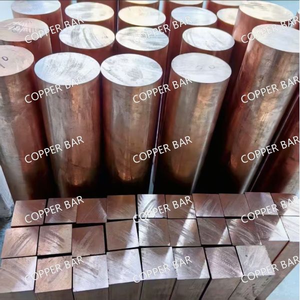 Pure Copper Round Bar Cu-ETP 99.95% Pure Copper Rod Hot Rolled Diameter 10 - 300mm In Custom Length