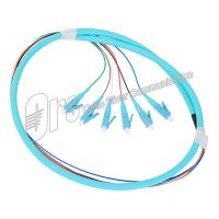 Tresse optique LC de fibre de 6 brins/tresse évasion d'UPC OM3 avec la veste de PVC