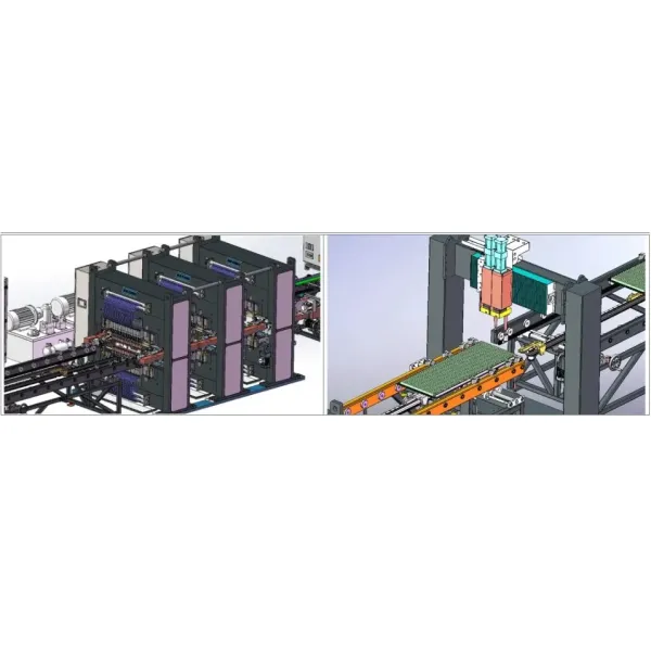 Automatic loading and unloading and fully automatic steel plate radiator and cooler production line