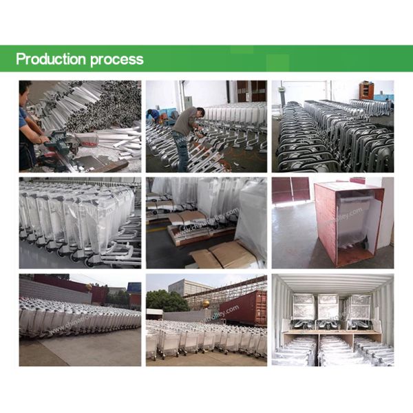 Колеса тележки 3 вагонетки багажа аэропорта алюминиевого сплава функциональные с тормозом