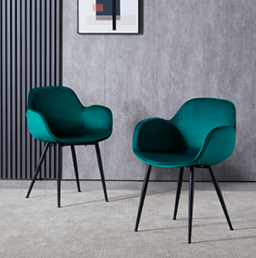 Living Room Velvet Occasional Armchair , Soft Backrest Lounge Chair With Armrests