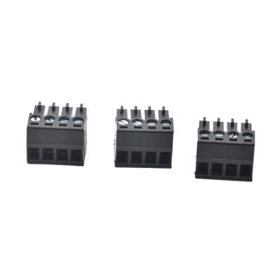 Cor preta 3,50mm Pitch Female Male Conector de fios de casa