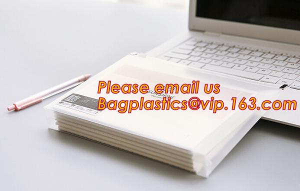 A4 A5 A6 B5 Slider Zipper Bags Zip Lock Files Wallet With Printing
