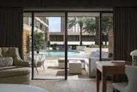 biparting Commercial Glass Automatic Sliding Door System with 4.2m alminium track