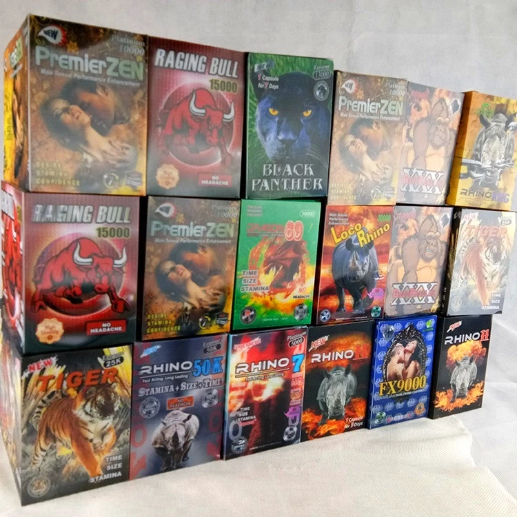 Пантера/коробка упаковывая, коробки таблеток носорога 13 бумажная таблеток бумажных карт волдыря 3Д сексуальные