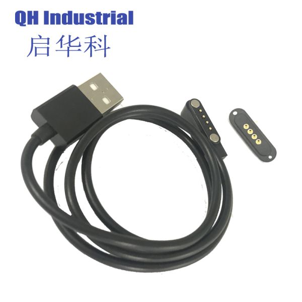 4pin 2.54mm Pitch Charging Connector Male & Female Connectors Female Connector Spain 4pin pogo pin magnetic connector