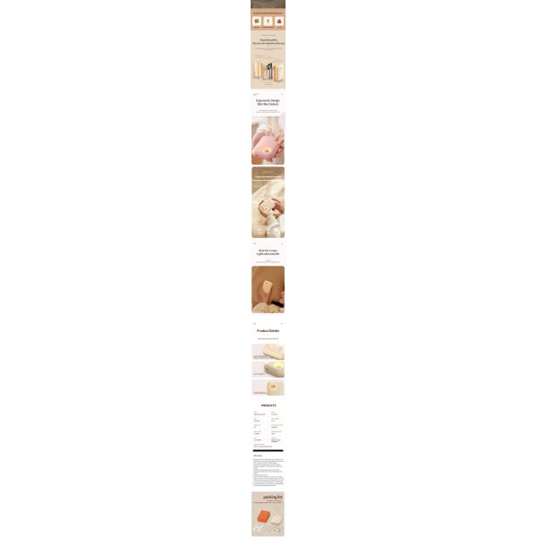 Custom Usb Rechargeable Pocket Hand Warmer With 2000mAh Battery Winter Warmth