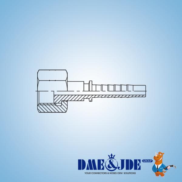 DP1ORF Hose Straight Connector ORFS Female Braided Hose And Spiral Hose