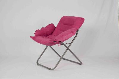Kids Rose Red Leisure Metal Folding Chairs With Heavy Duty Polyester Fabric
