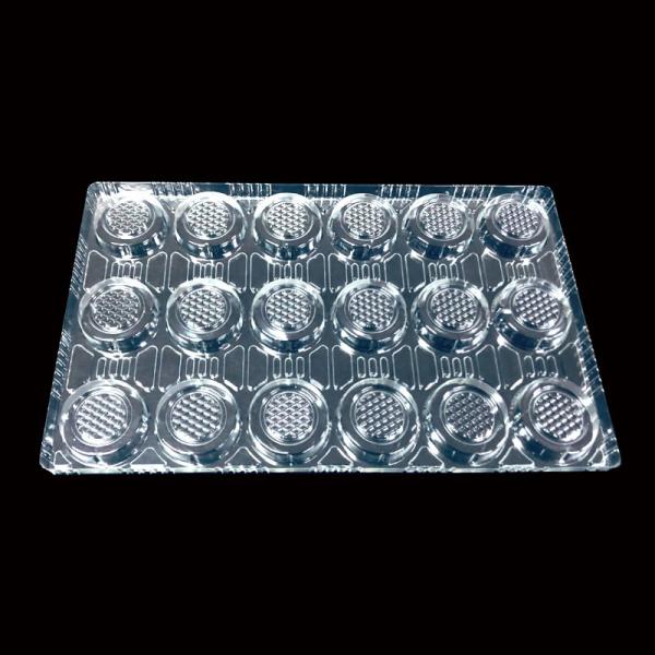 Clear PET 18-Divider Beverage Packaging Tray High Strength Custom Carrier