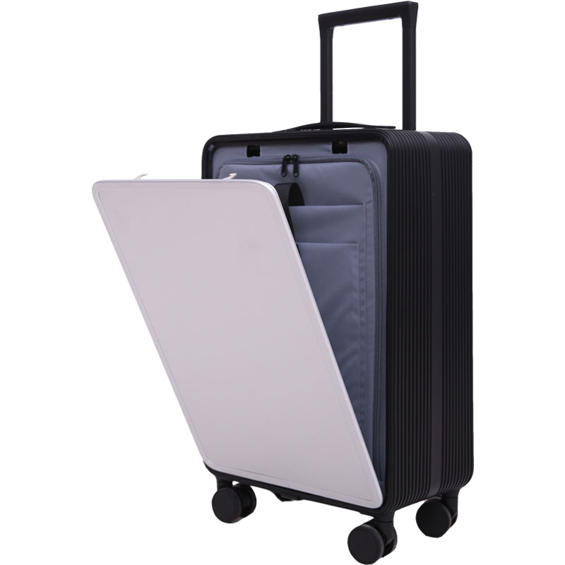 Front Opening Travel Luggage Suitcase Modern Aluminum Smart Spinner Hard Side Luggage