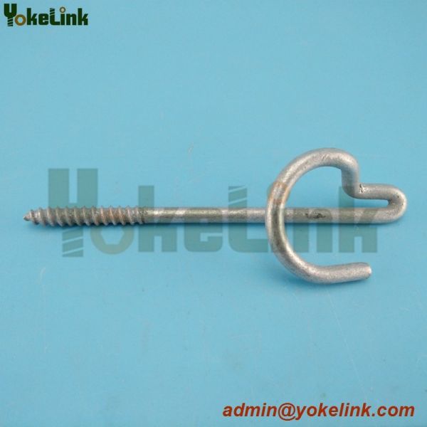Steel P house hook for pole line hardware