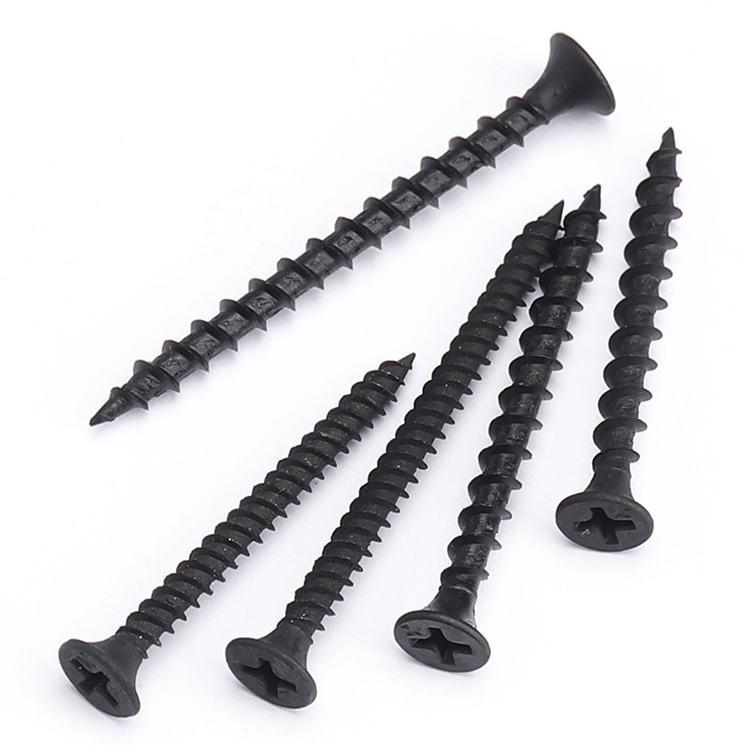 Customized Support ODM Black Phosphate Bugle Head Drywall Screws for Gypsum Board