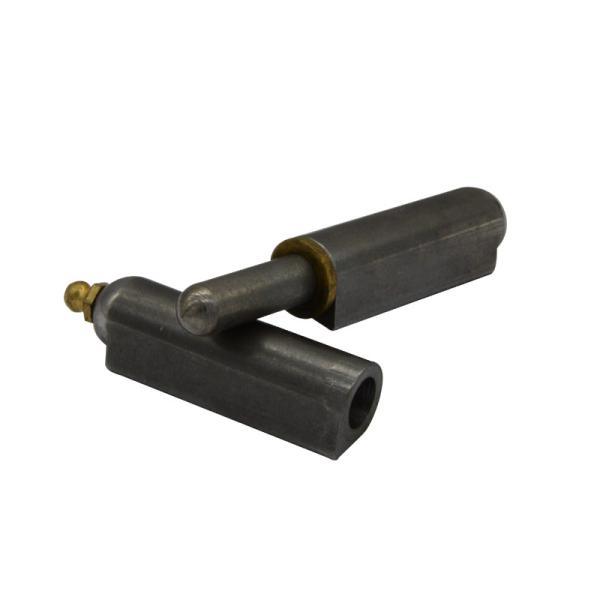 Weld on hinge PH612 with grease fitting, material: steel, stainless steel, or aluminium, self color finishing,
