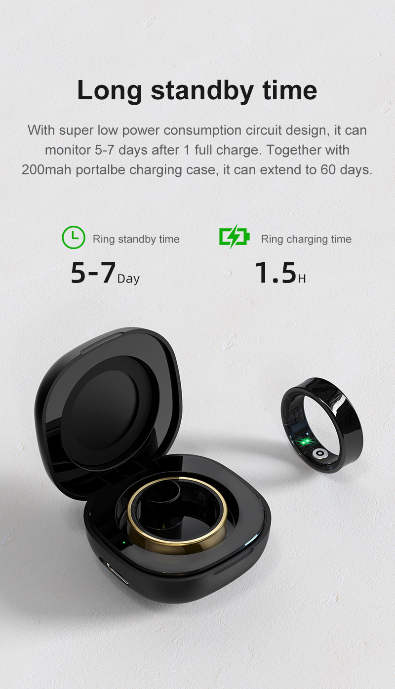 Eraysun Ours Smart Rings Waterproof Women R09 Fitness Tracker Pressure Remote Control Health 2025 Smart Ring for Men