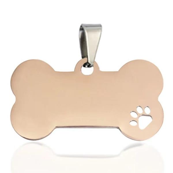 Stainless Steel Dog Name Tags Silver Blue Dog Id Tags Engraved