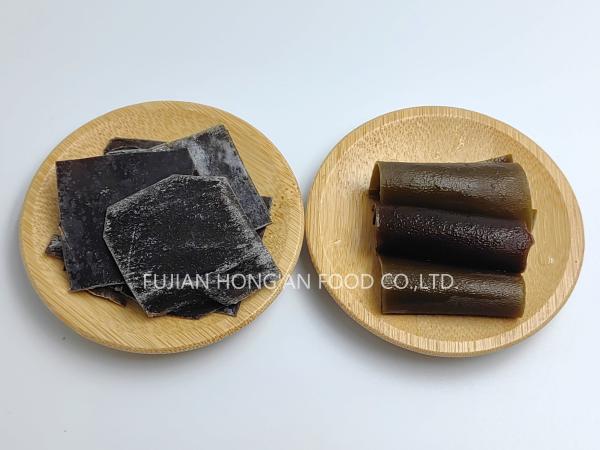 Soupe friteuse et salade avec vinaigre sec Laminaria japonica kelp