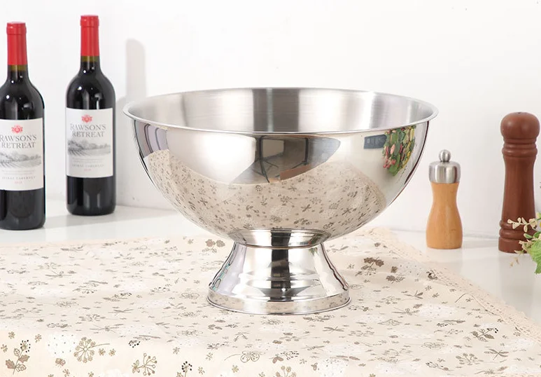 Серебряный холодильник из нержавеющей стали для шампанского