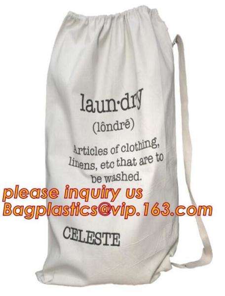 Nylon Canvas Biodegradable Baby 100% Organic Cotton Laundry Large Cotton Drawstring Laundry Pack