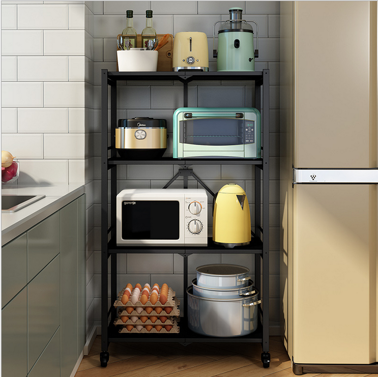 Floor 100kg Loading Five Storey Steel Kitchen Basket Rack